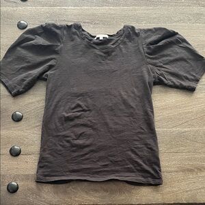 Z Supply Charcoal Puff Sleeve Tee